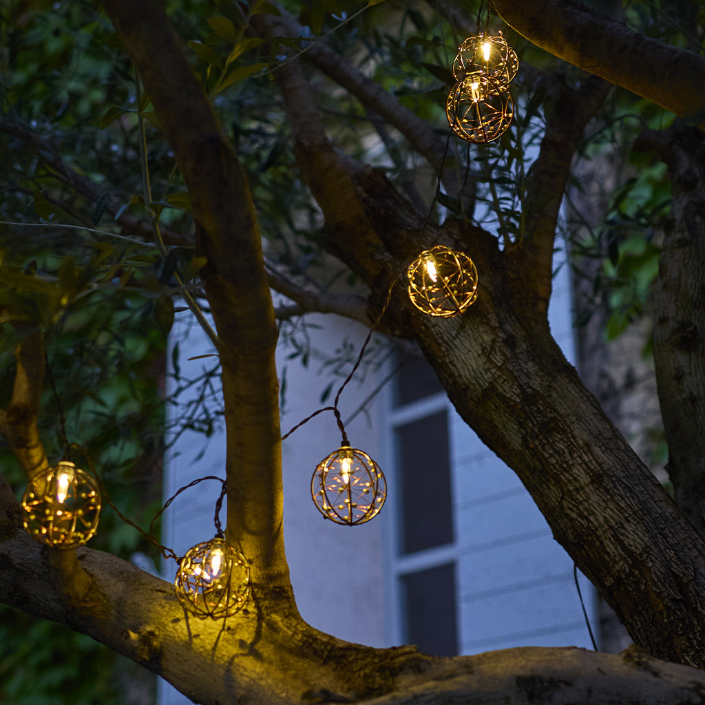 Rusty - Guirlande Solaire - Plastique - Marron