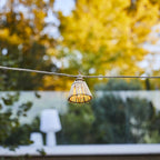 Natura - Hybrid Solar String Lights - Wood - Beige