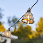 Natura - Hybrid Solar String Lights - Wood - Beige
