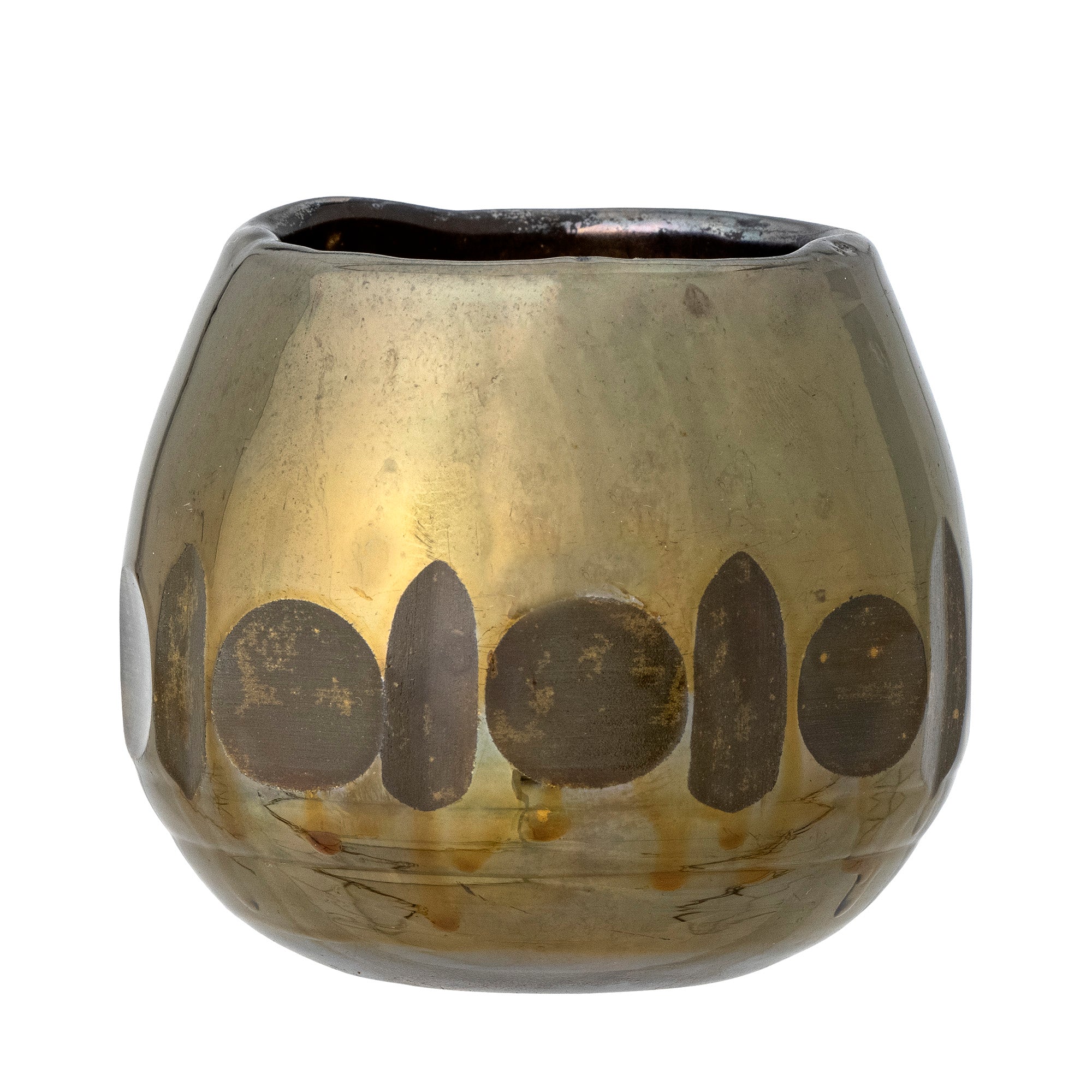 Ivalo - Photophore - Doré - Verre