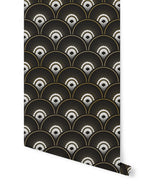 Rollo de Papel Pintado Han'I - Negro Dorado