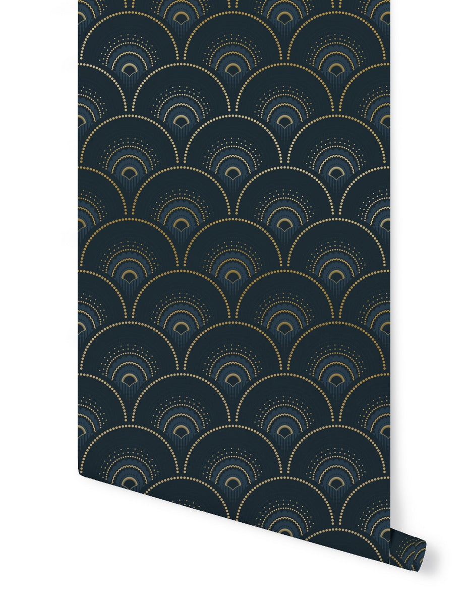 Rollo de Papel Pintado Han'I - Cobalt Doré