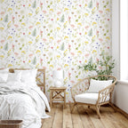 Rollo Papel Pintado Herbier - Blanc