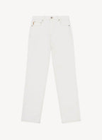 Ganni - Jeans Droit Taille Haute - Bright White - Femme