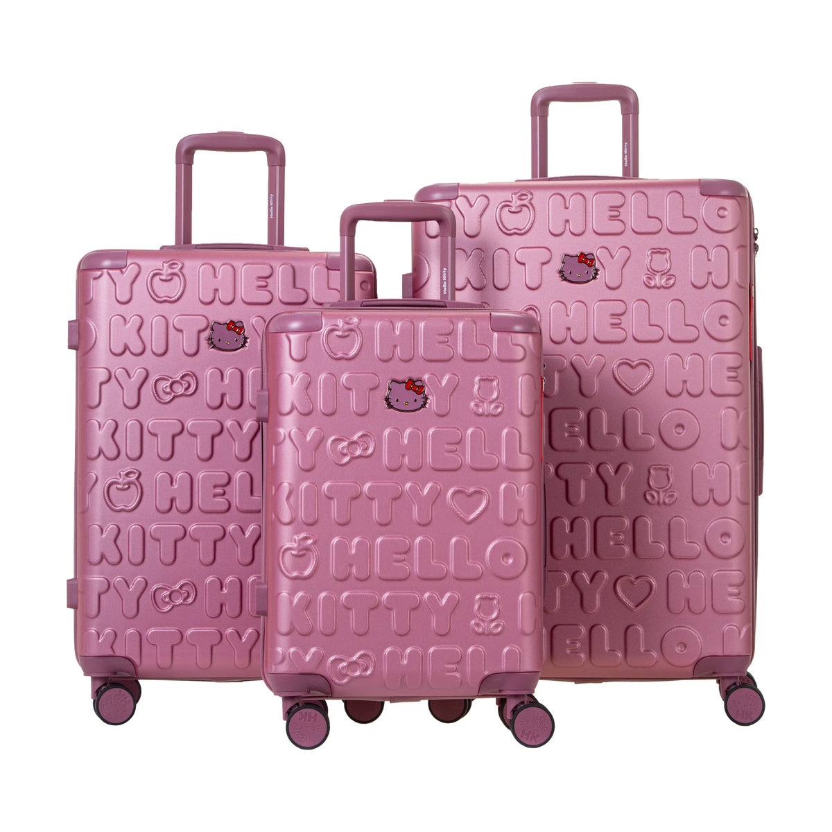 Set Di 3 Valigie Hello Kitty Kuririn - Rosa