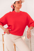 HONORINE Rojo - Jersey de Lana