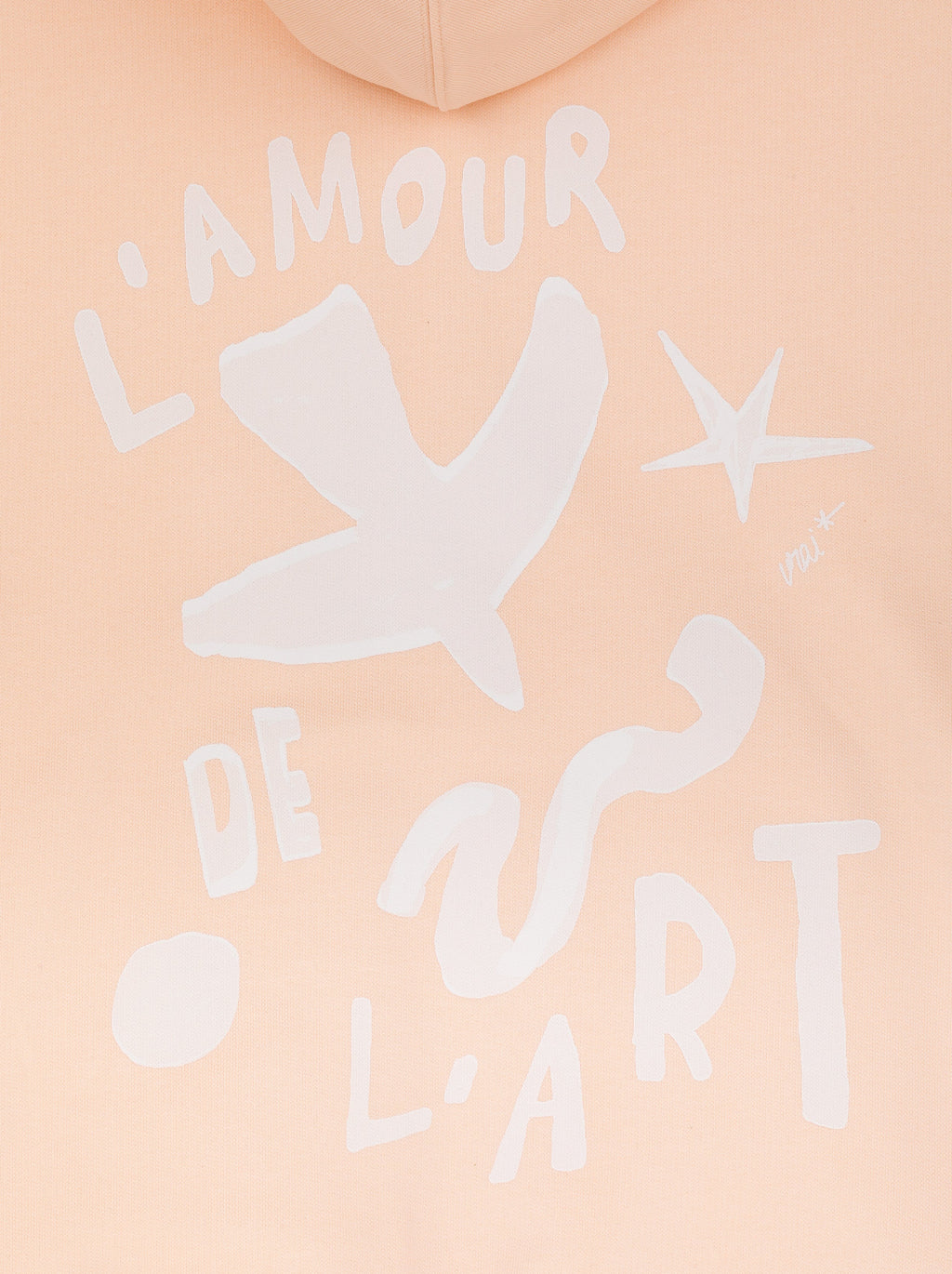 Sweat Capuche Unisexe Fresque Abricot