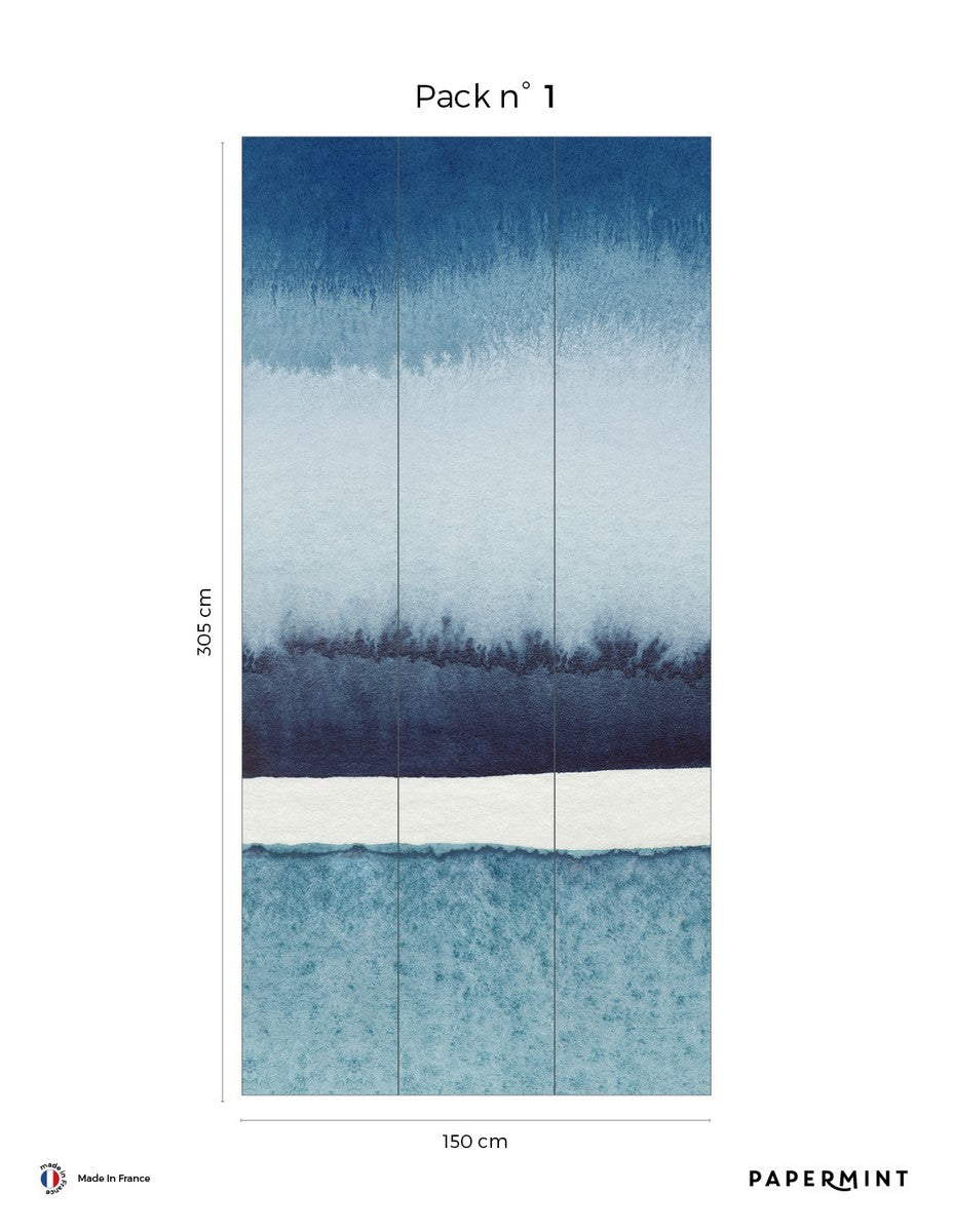 Mural Horizon Mer - Blue Jean
