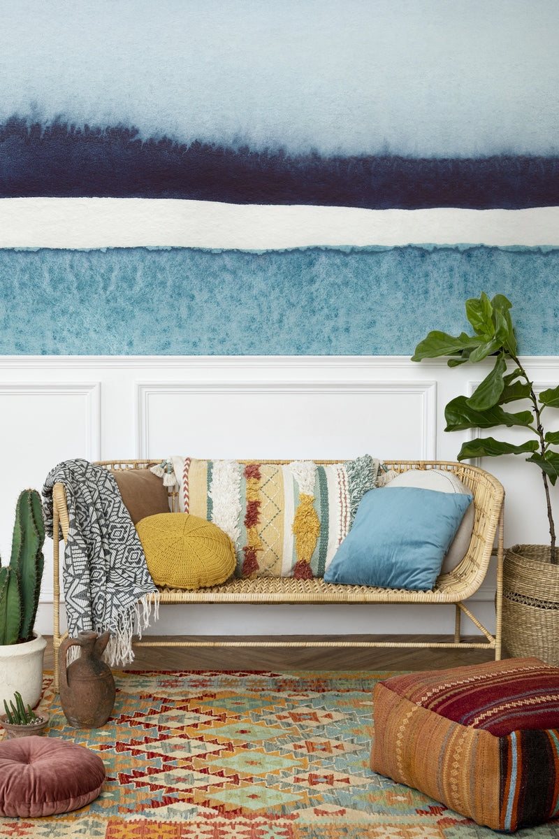 Mural Horizon Mer - Blue Jean