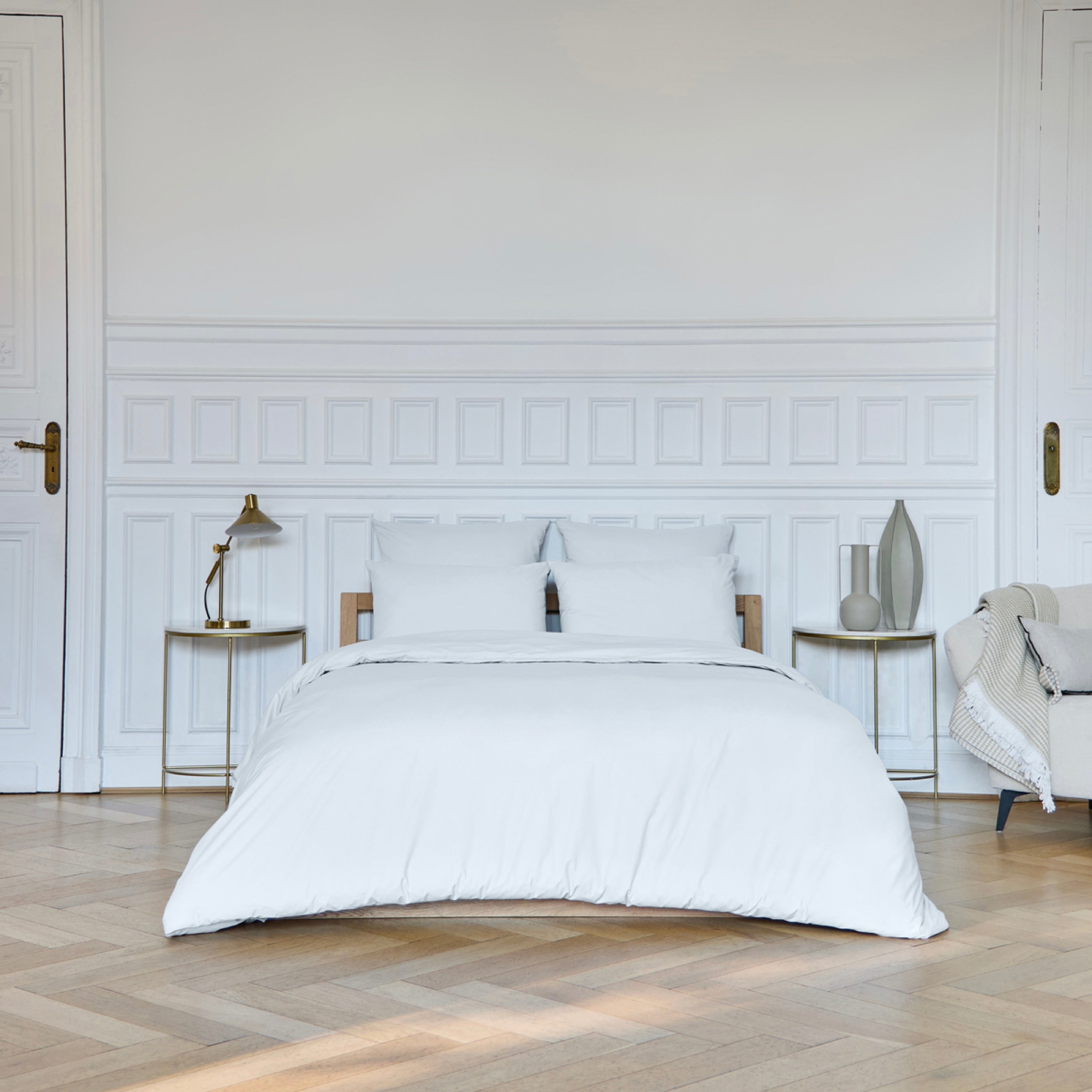 Housse De Couette Amance - Percale De Coton - Blanc