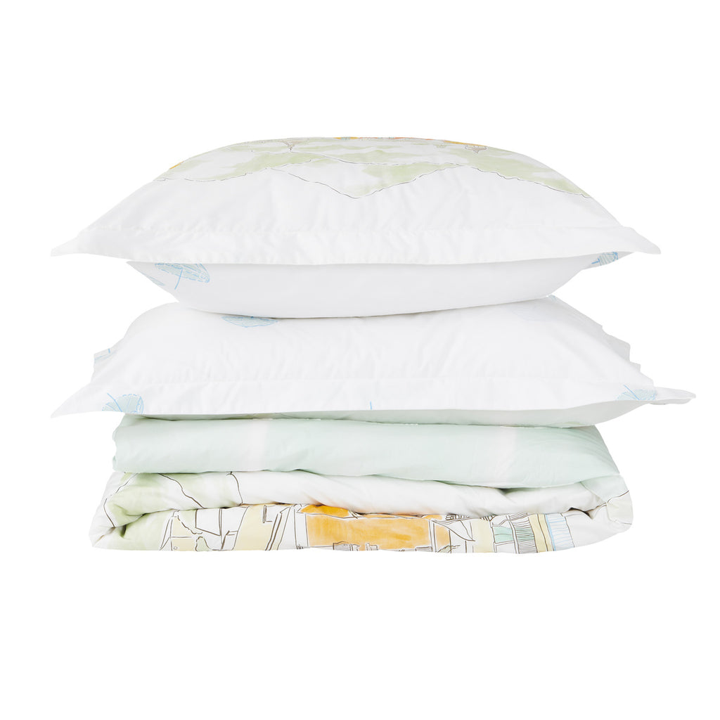 Nice - Housse Couette - Percale De Coton - Motifs