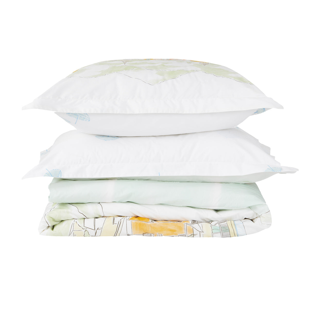 Nice - Housse Couette - Percale De Coton - Motifs