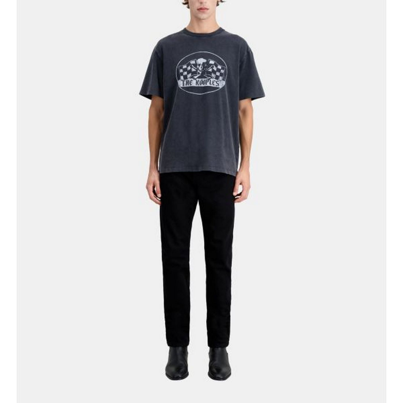 The Kooples - Camiseta de Manga Corta con Estampado Vintage Sport - Hombre