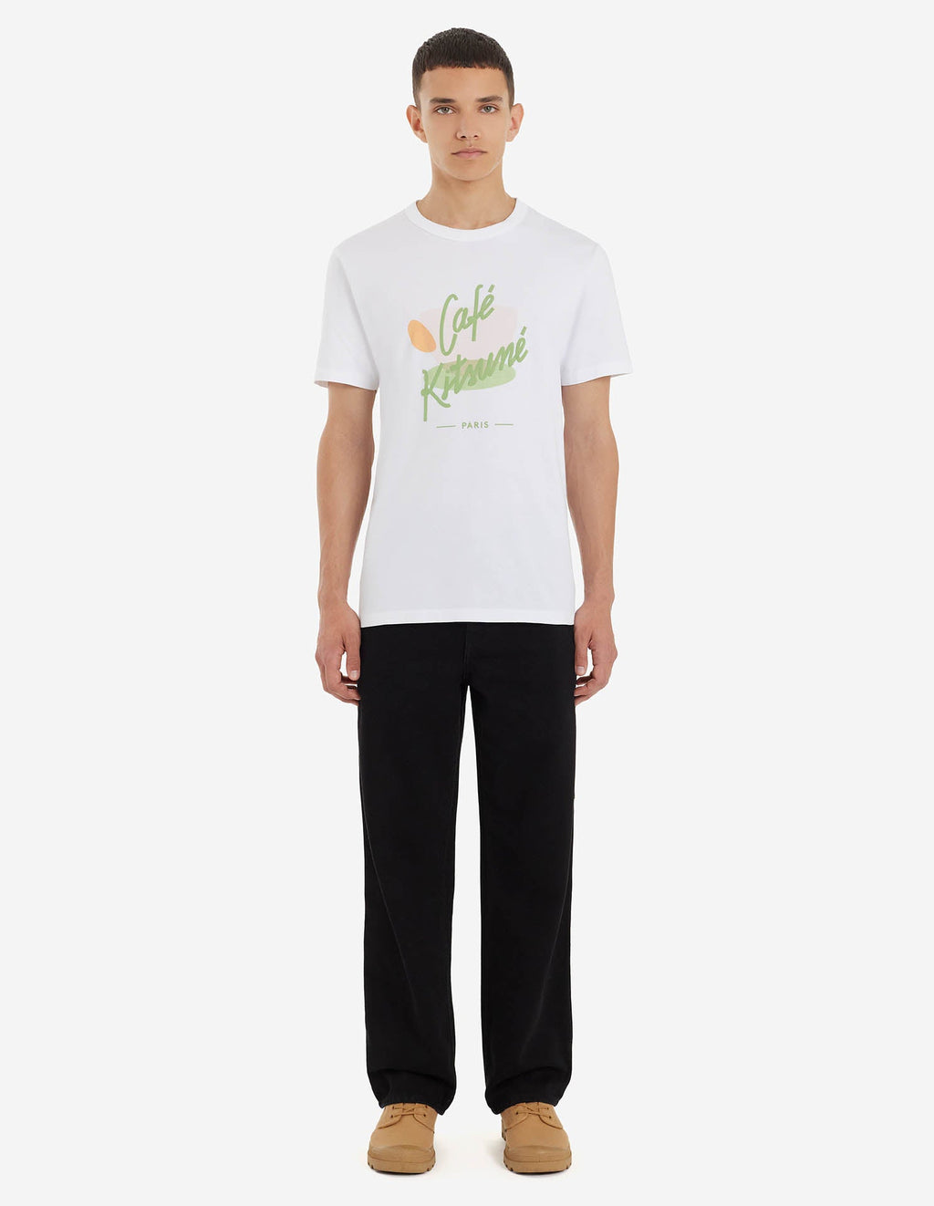 Café Denim Worker Trousers - Black