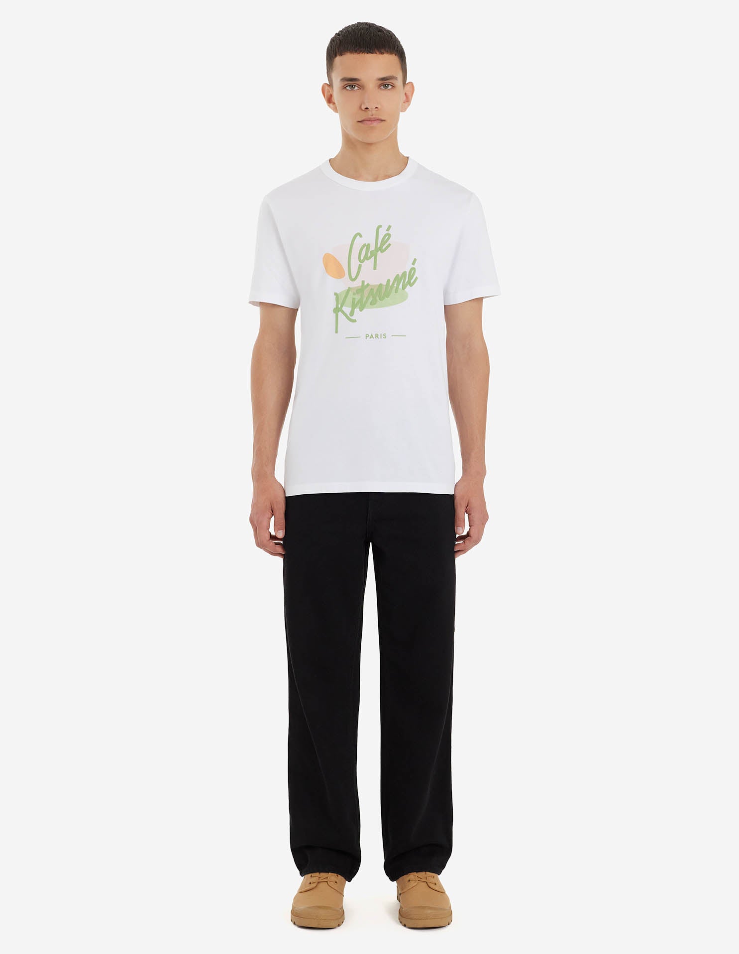 Café Denim Worker Trousers - Black