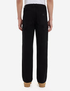 Café Denim Worker Trousers - Black