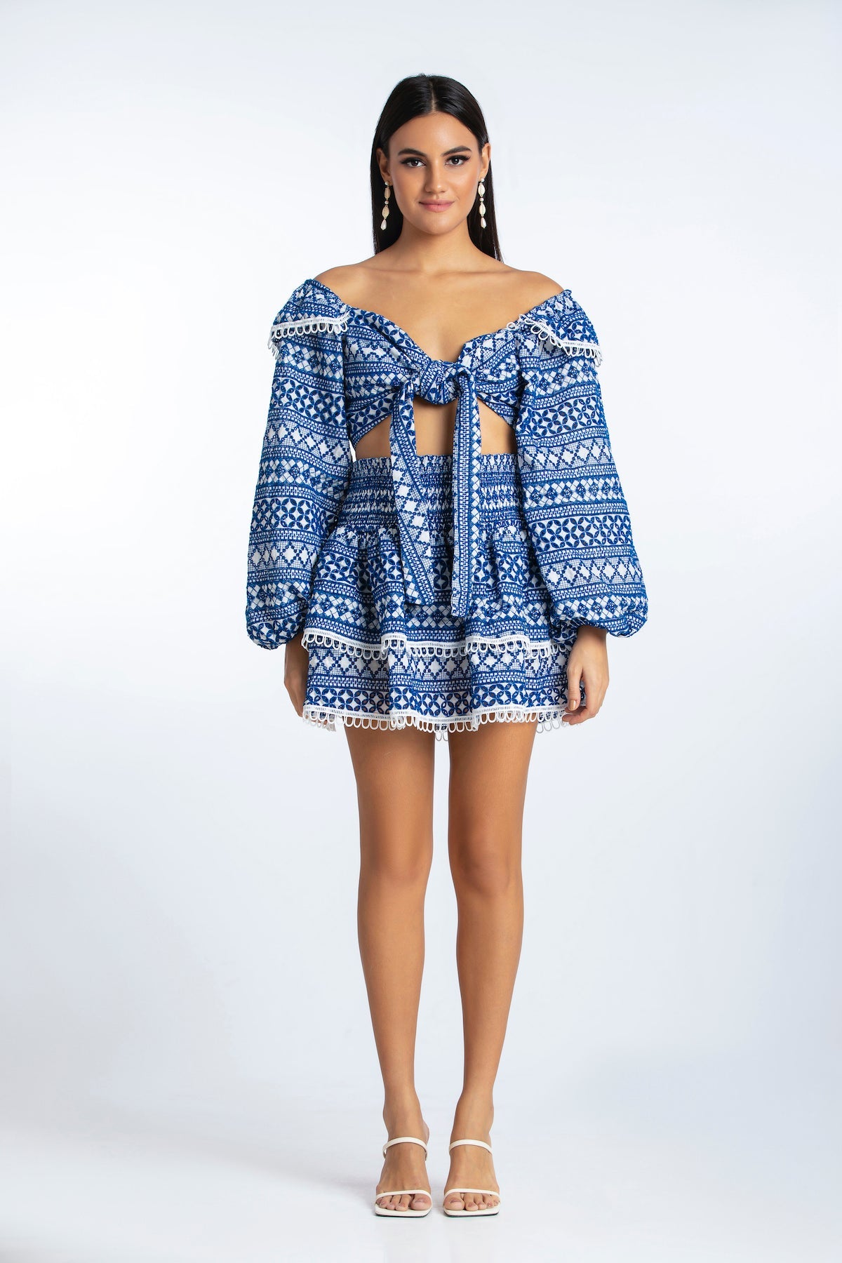 Top Aleksandra - Bordado Azul Marino