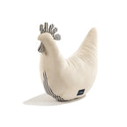 Cojín Gallina de la Abuela de Algodón Terciopelo Dany - Rayas Azul Marino