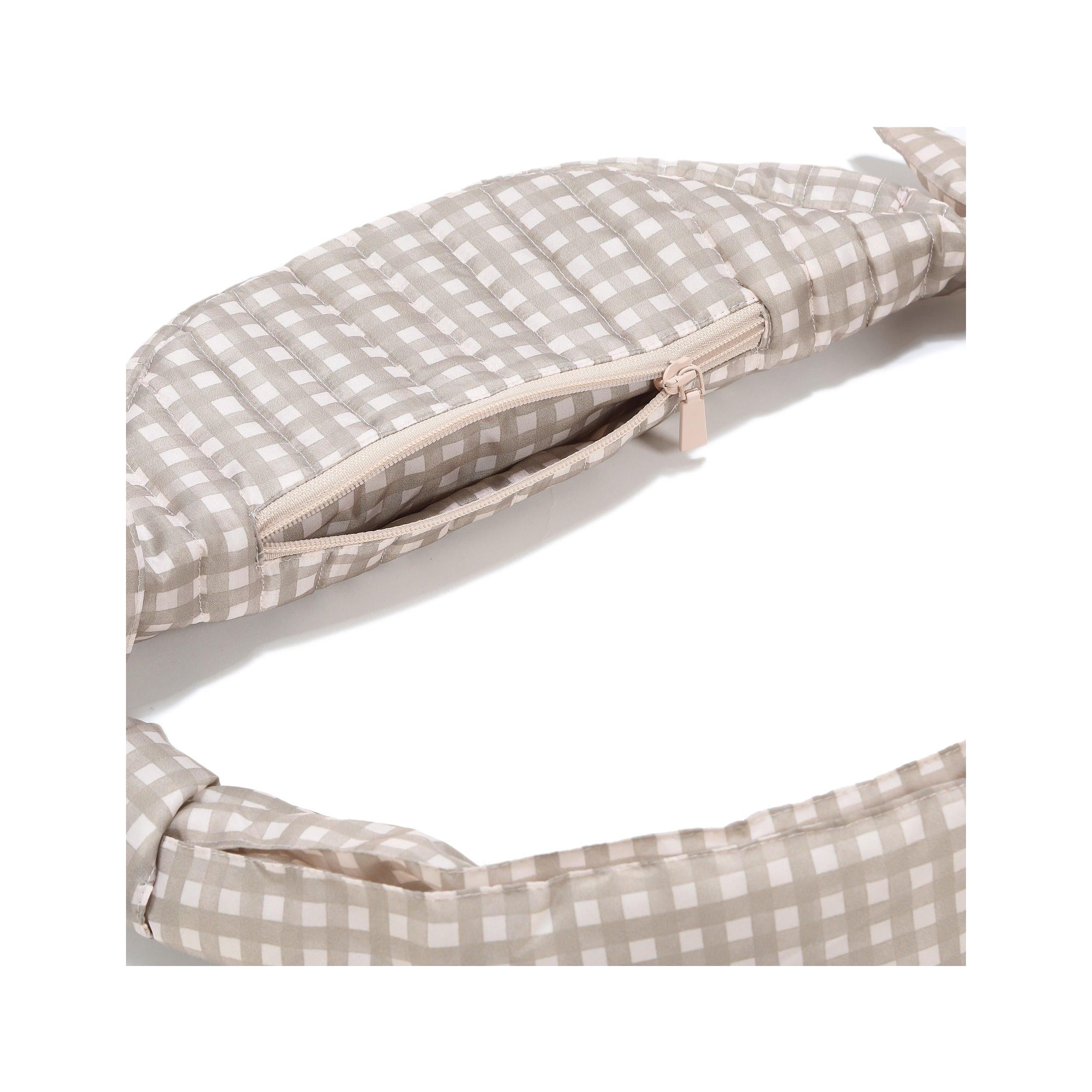 Sac Banane Nylon - Beige Vichy