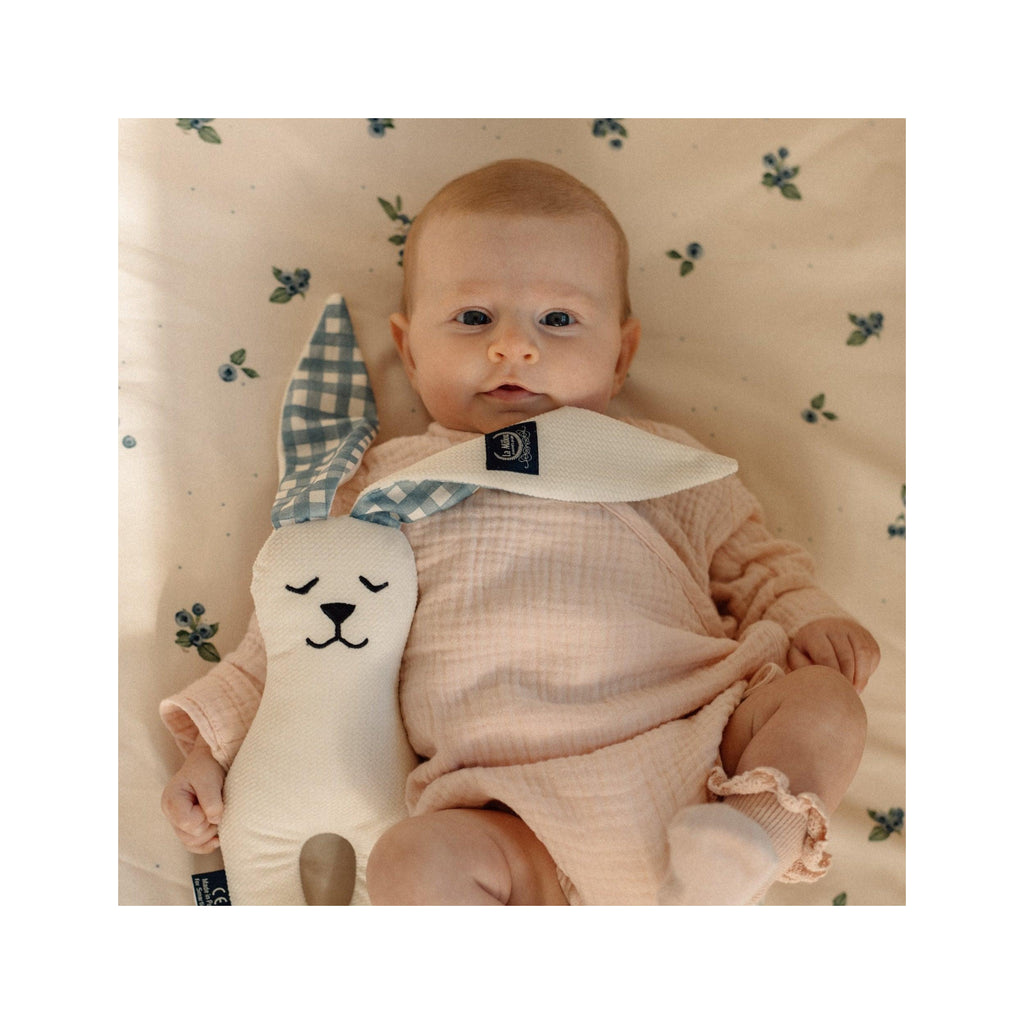 Peluche Lapin Velvet - Berry Vichy