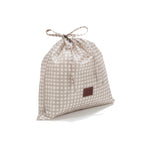 Nylon Weekend Bag - Beige Gingham