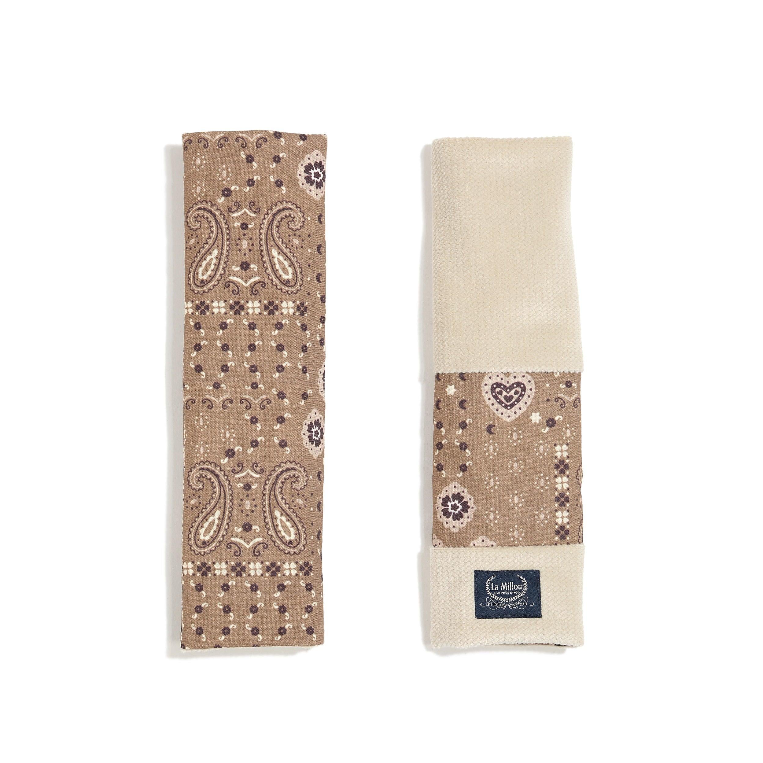 Cotton Velvet Baby Belt Protector - Moka Bandana