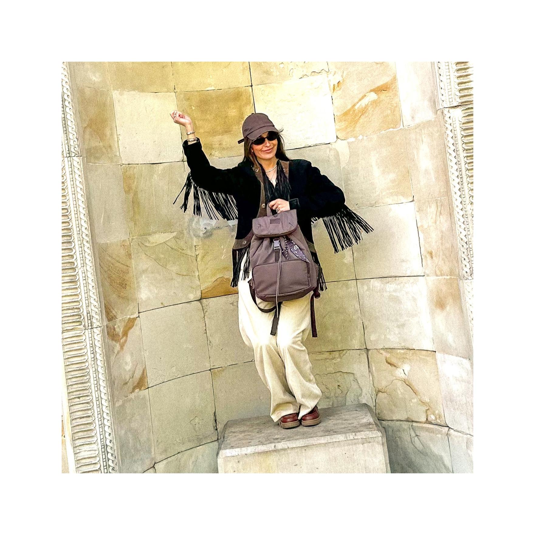 Mochila acolchada - Marrón