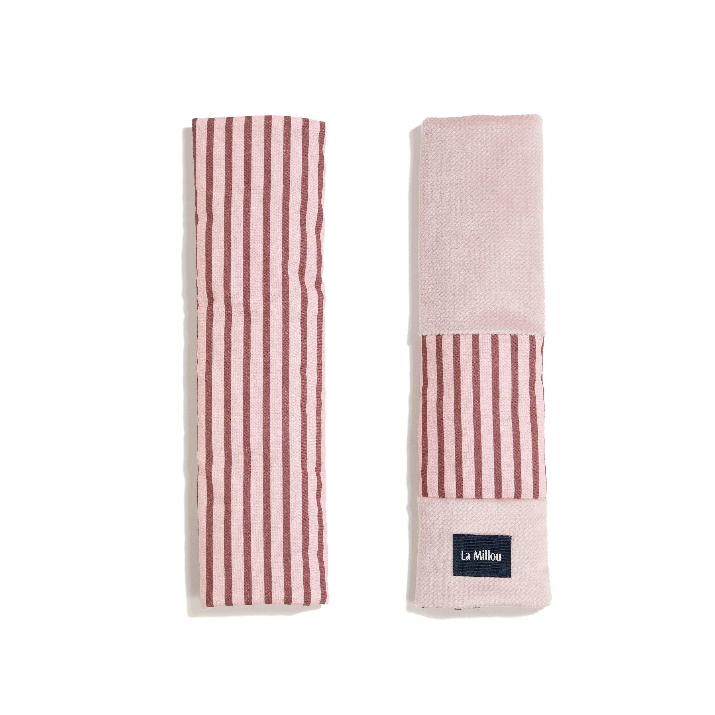Protège Ceinture Bébé Coton Velvet - Rayures Rose