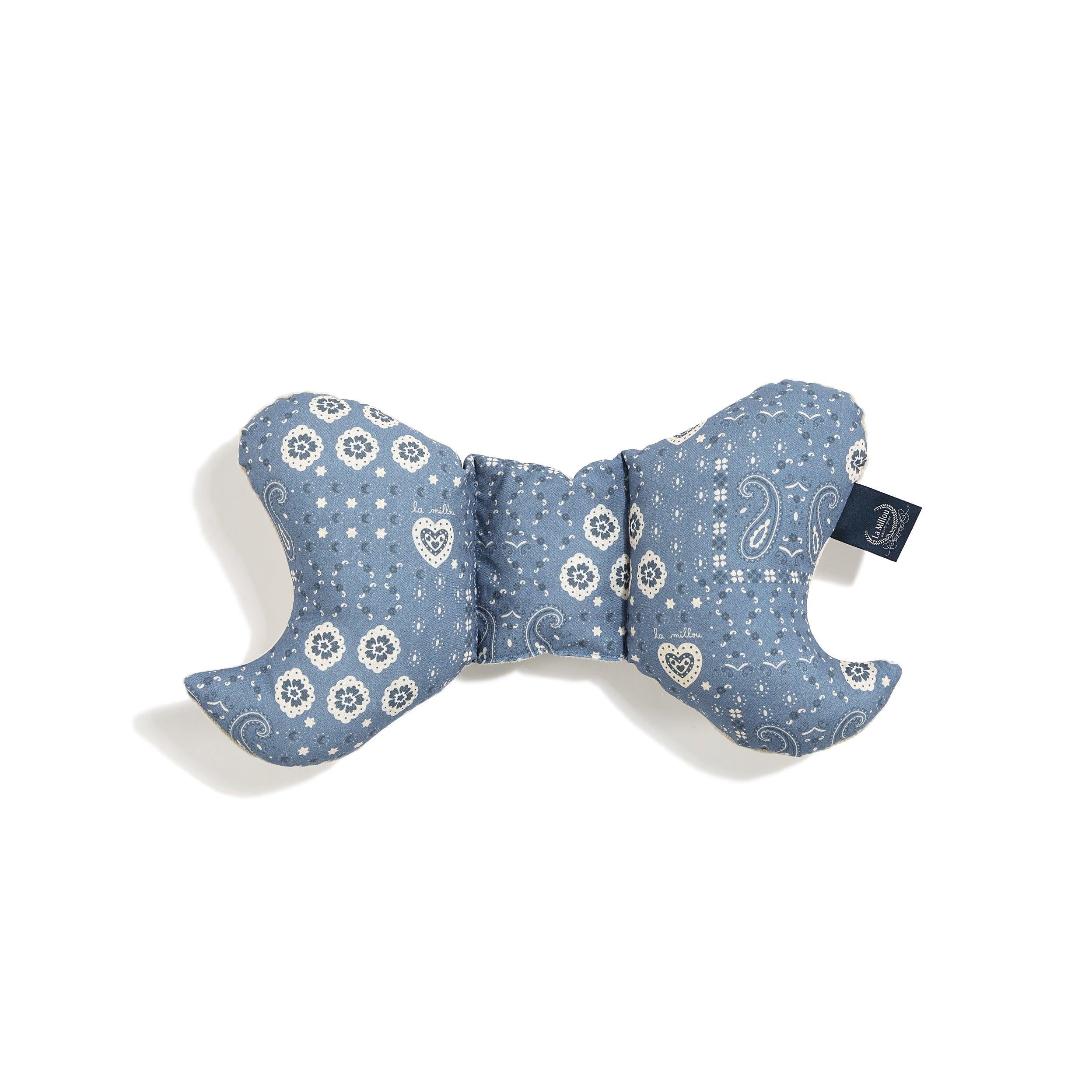 Angel's Wings Cotton Velvet Cushion - Bandana Denim