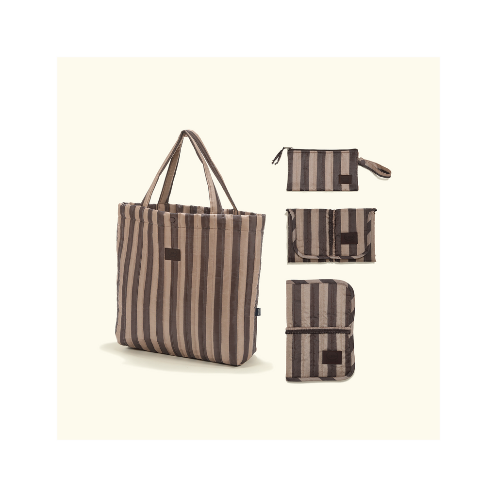 Set de Viaje - Rayas Marrones