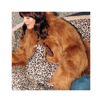 Dany Bamboo Grandma's Hen Cushion - Cream Leopard by Magdalena Lamparska