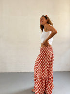 Falda india naranja