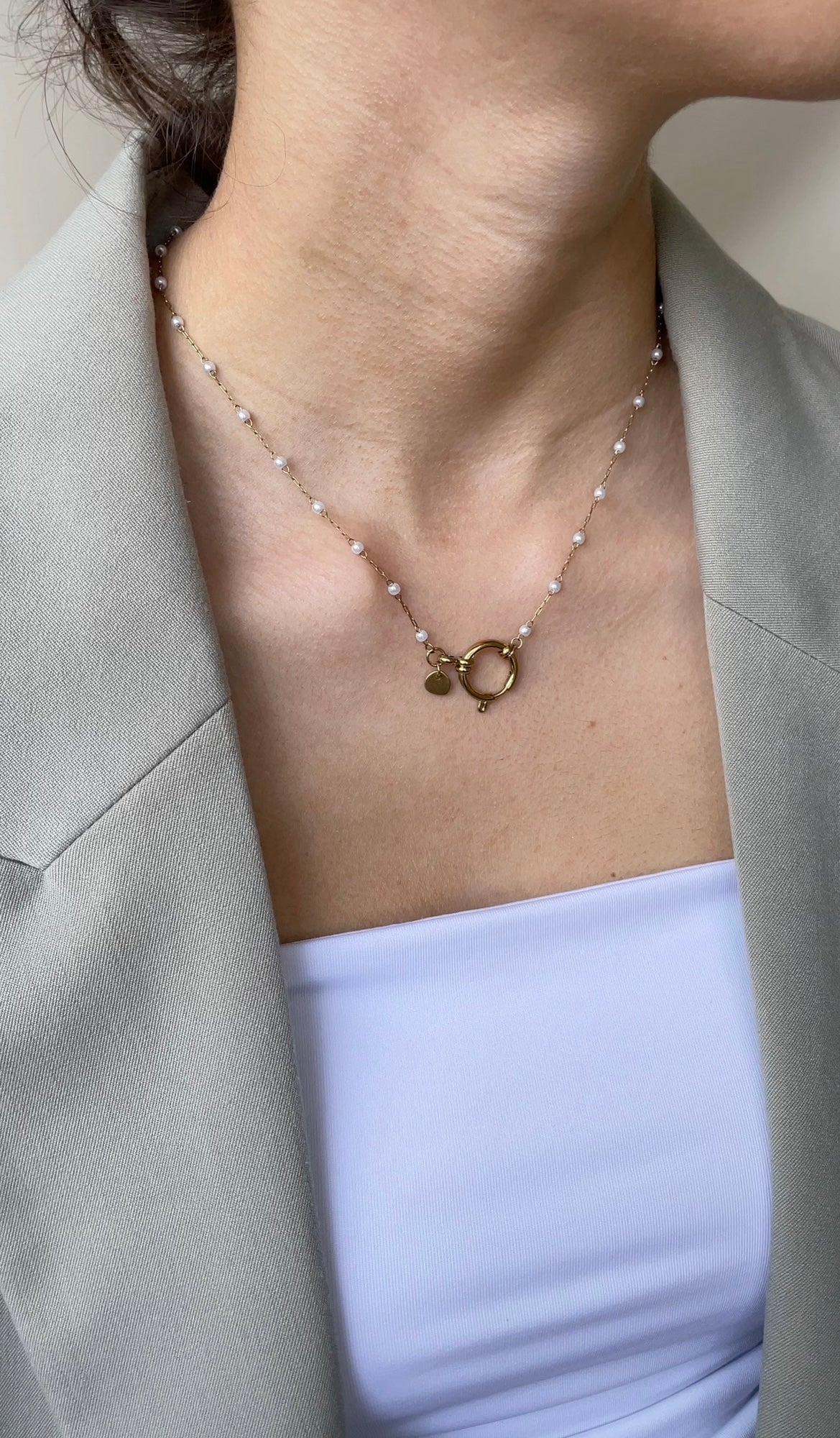 Collana semplice con perla