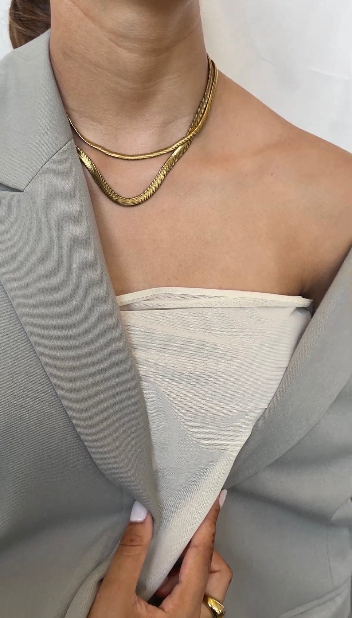Collana spessa a serpente