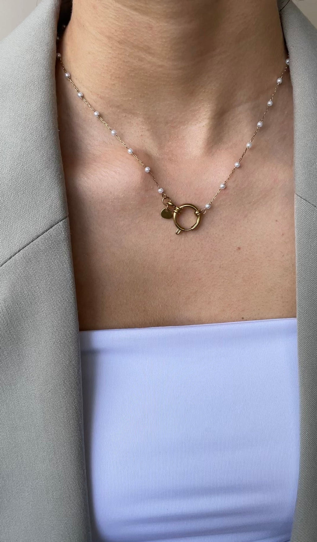 Collana semplice con perla