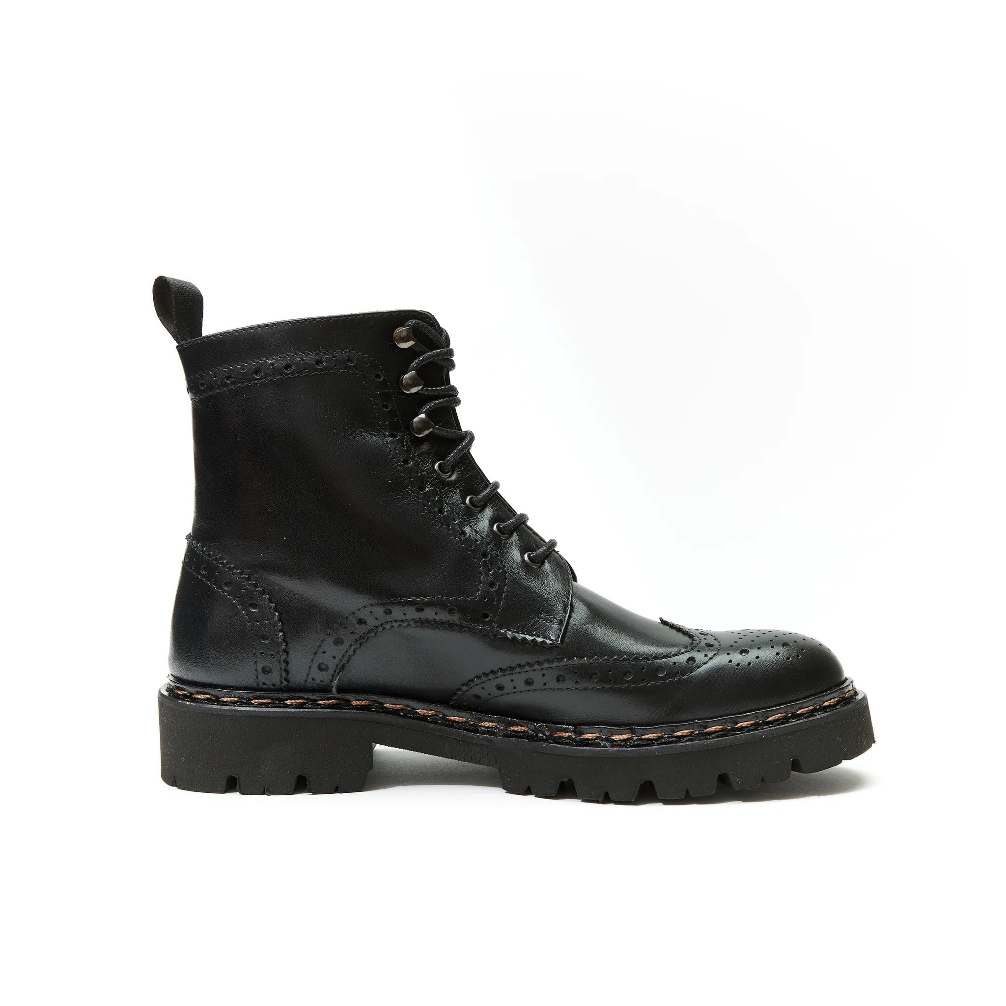 Bottes Derby À Bout Golf - Noires - Femme