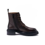 Botines derby con cordones - Marrón oscuro - Mujer
