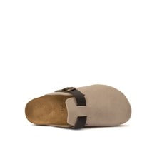 Noe Suede Taupe Clogs - Women