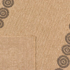 Nature Rug Natural Jute Look - Black Geometric Patterns