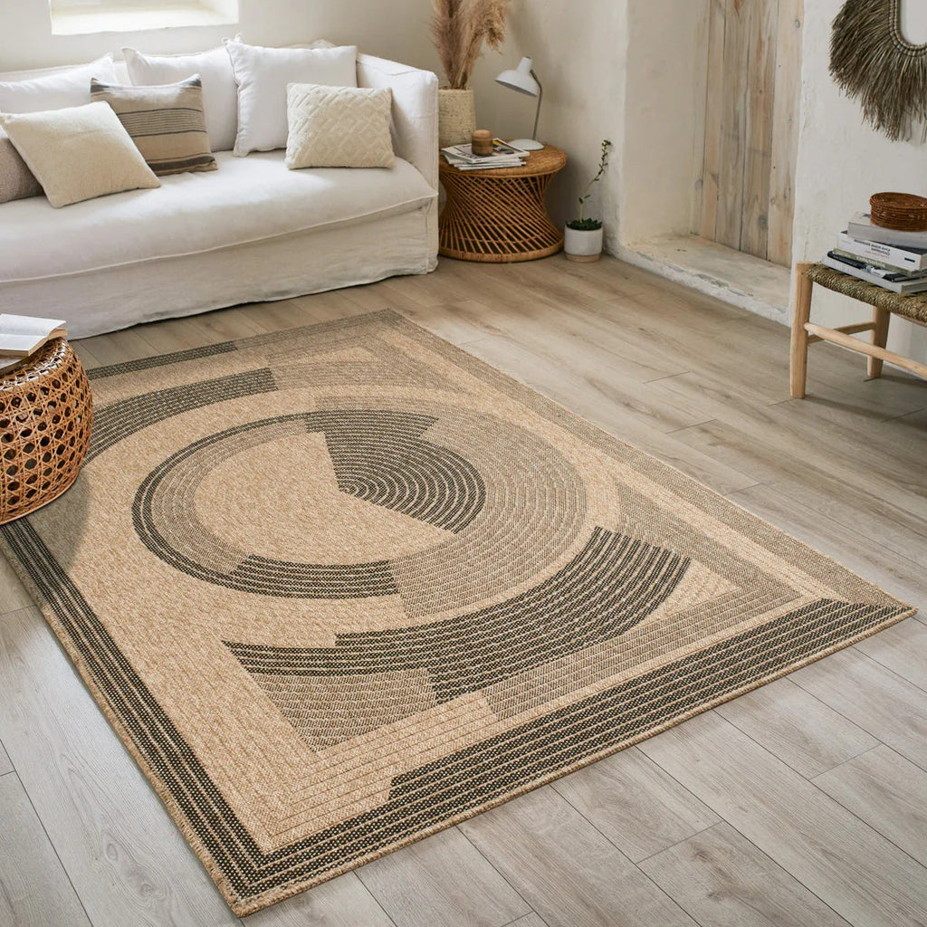 Nature Rug Natural Jute Look - Black Pattern