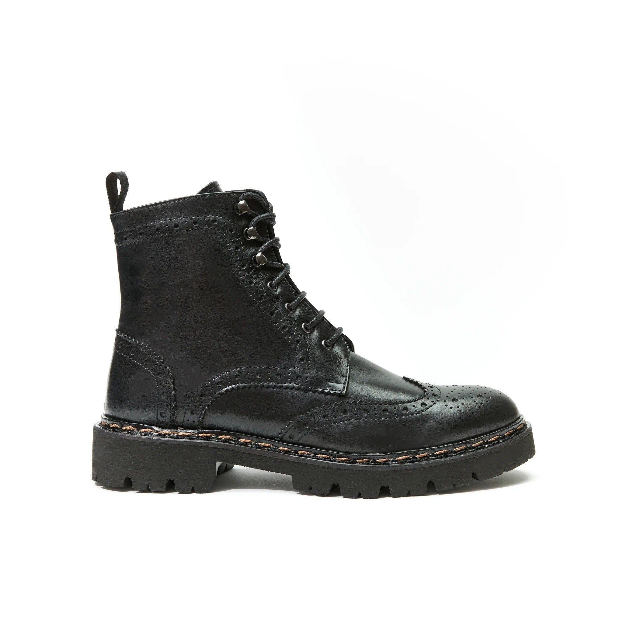 Bottes Derby À Bout Golf - Noires - Femme