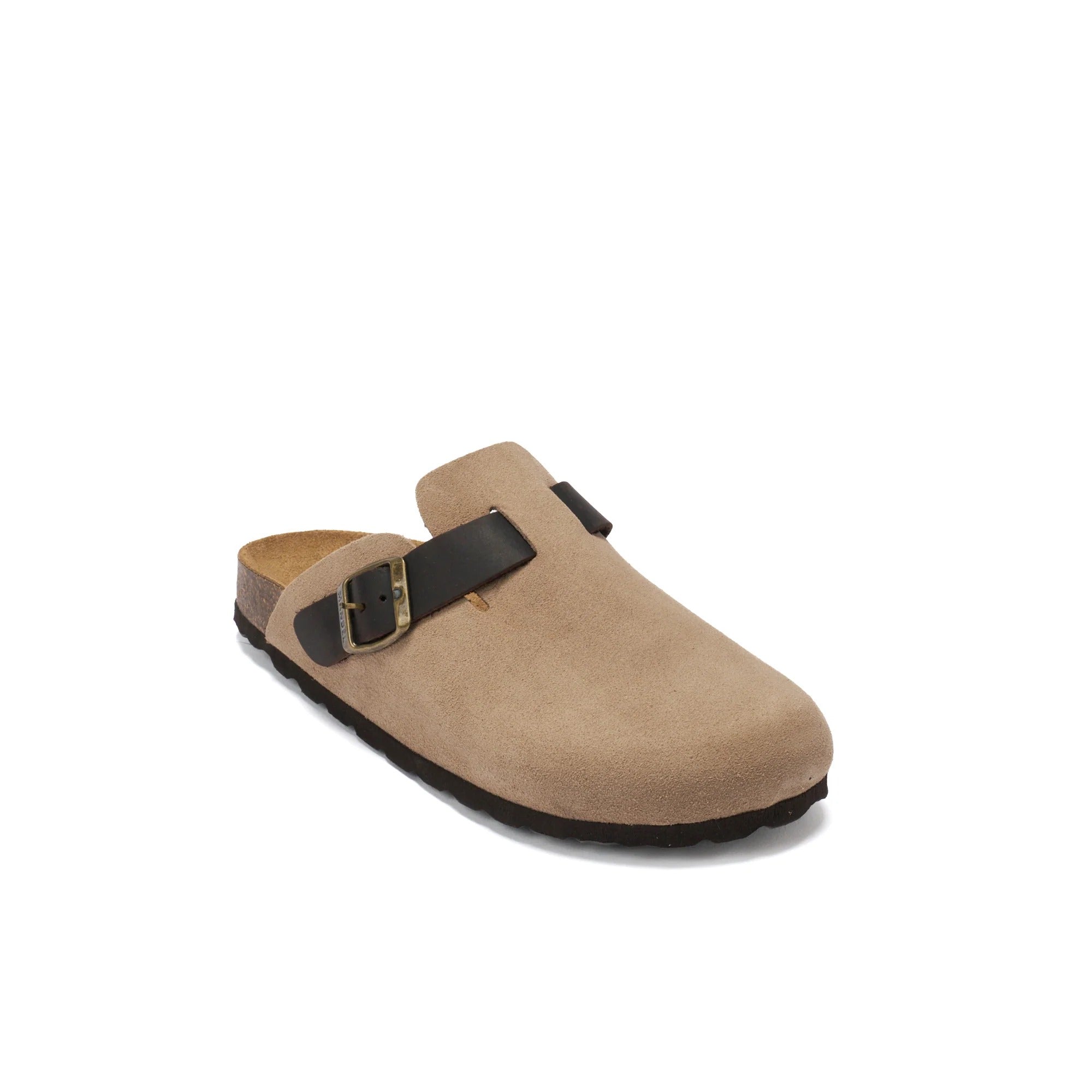 Noe Suede Taupe Clogs - Women
