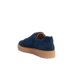 Lace-Up Trainers - Navy Blue - Men's