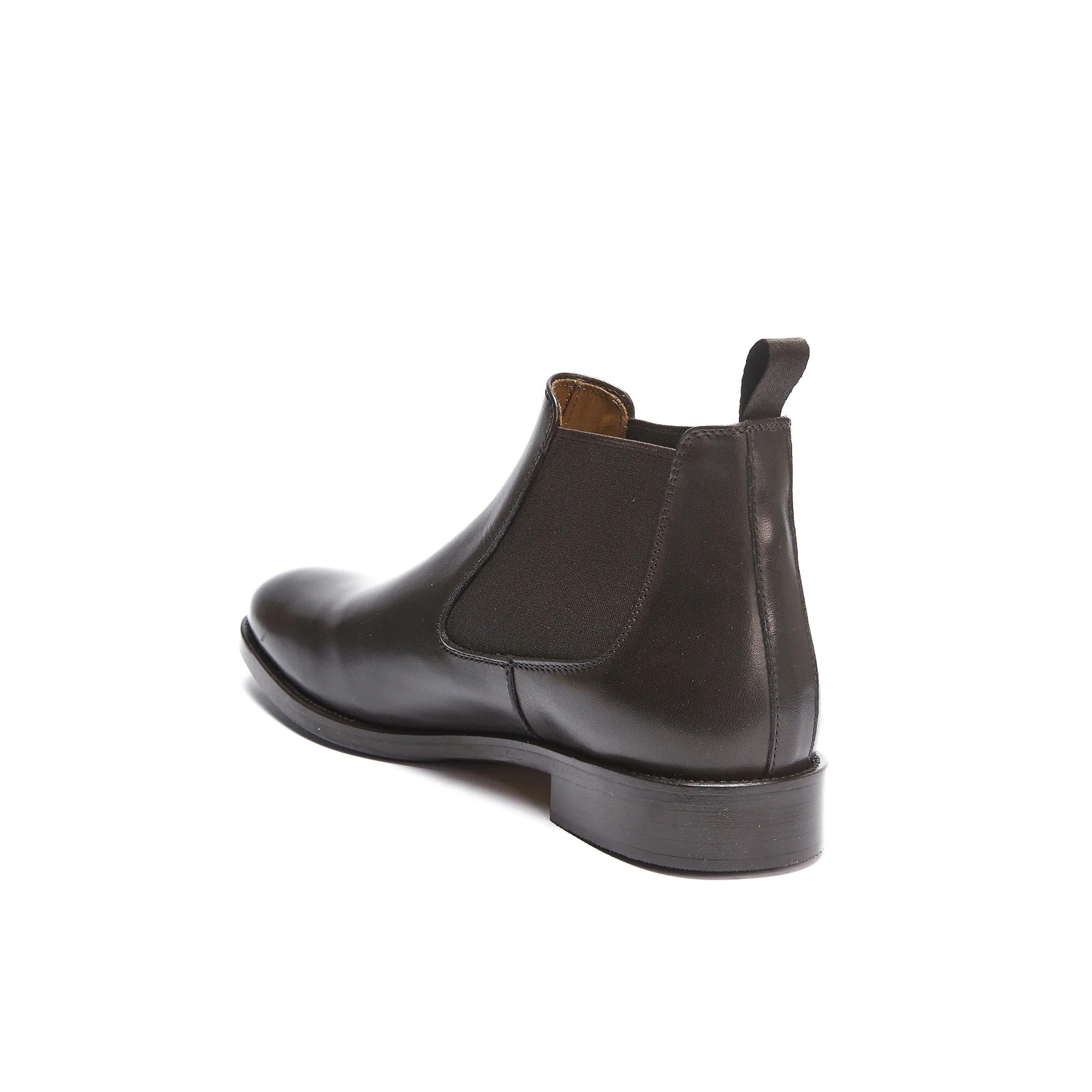 Chelsea Boots with Floral Toe - Dark Brown - Women