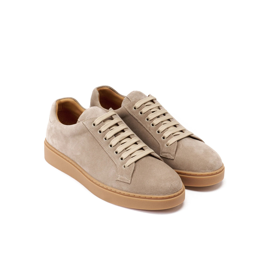 Classic Lace-Up Trainers - Taupe - Men