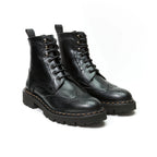 Bottes Derby À Bout Golf - Noires - Femme