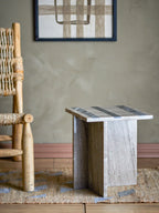 Clea - Side Table - Brown - Marble