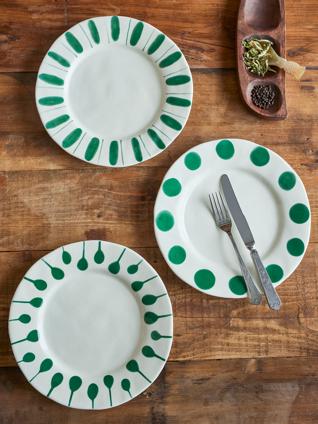 Linora - Plato - Verde - Gres