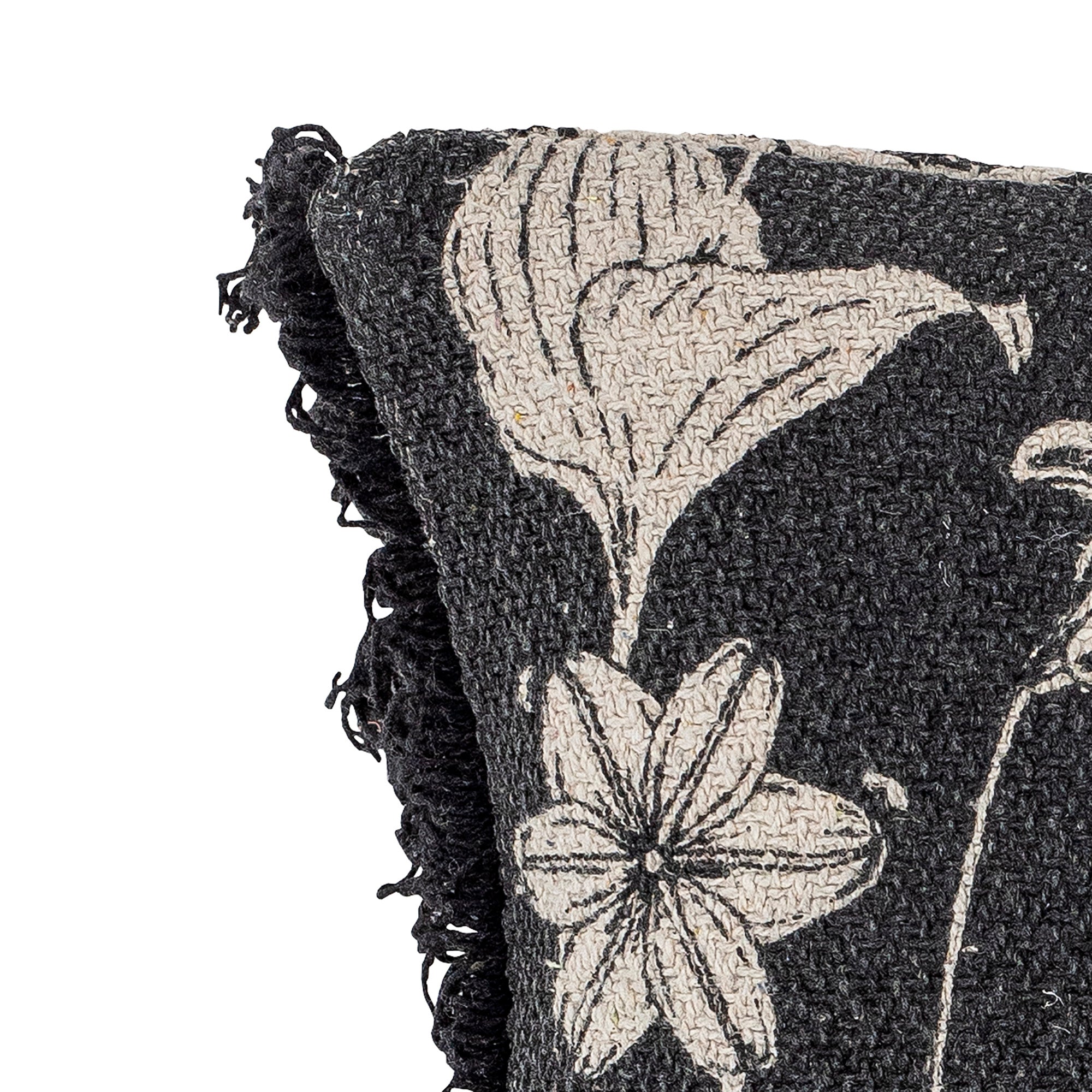 Mali - Set of 2 Cushions - Black - Recycled Cotton