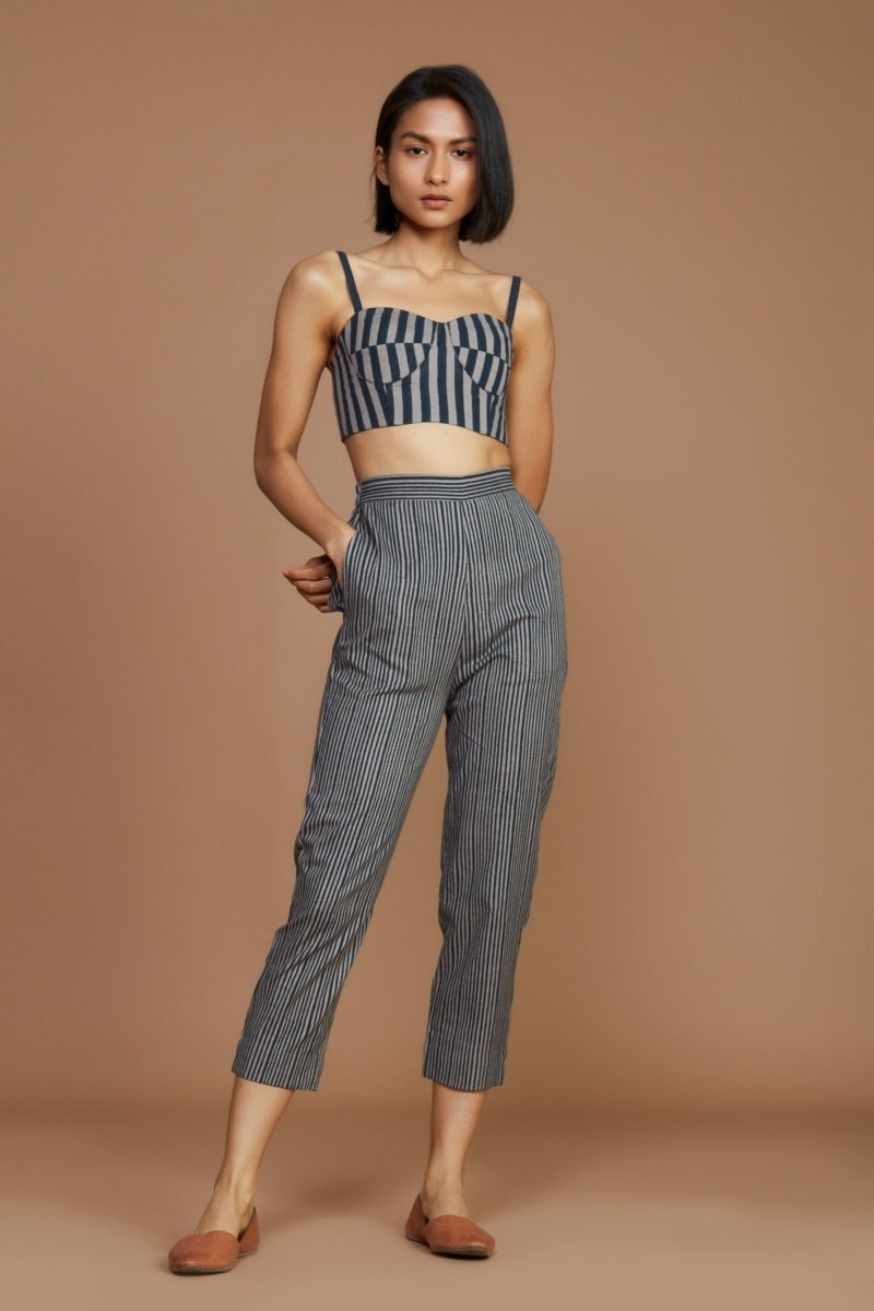 Janie Corset Set - Charcoal